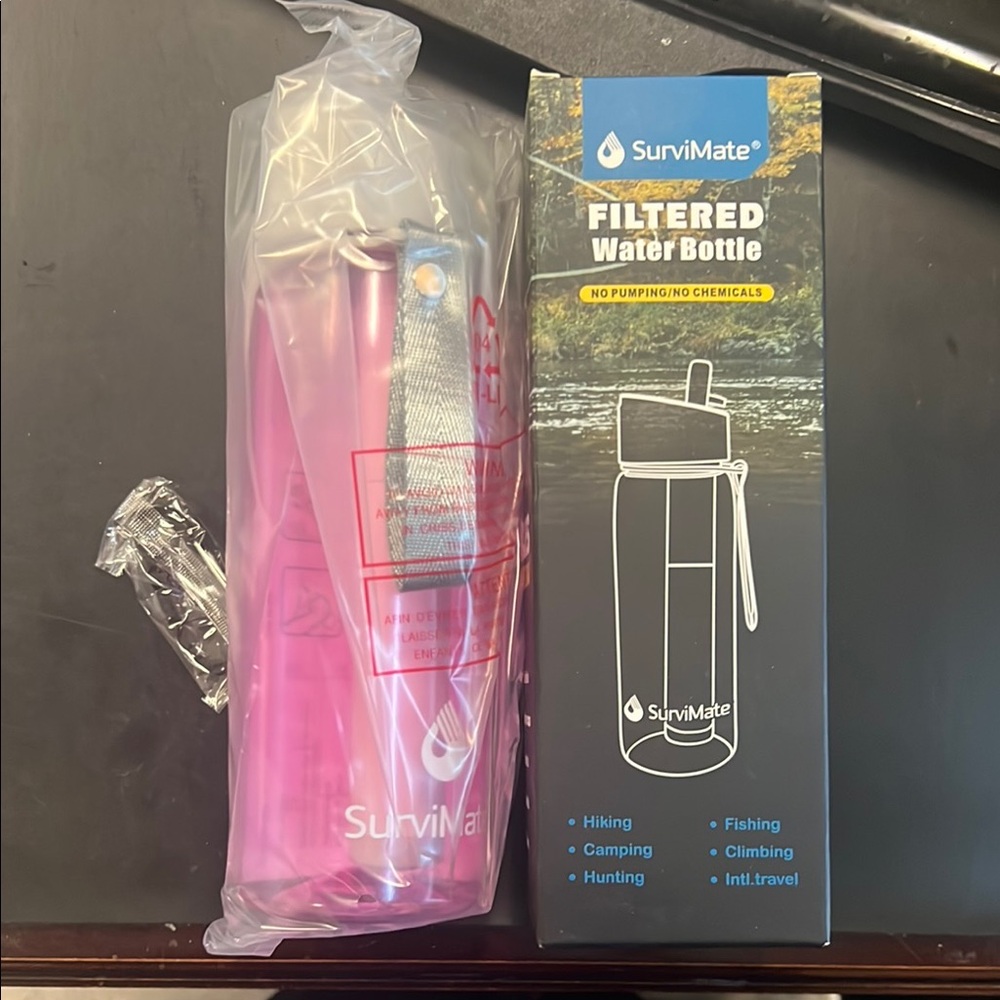 Pink Filtered Water Bottle